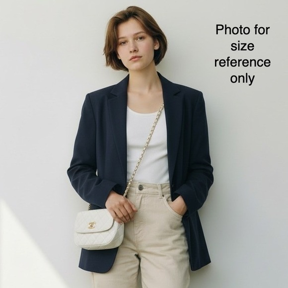 Chanel Mini Top Handle Flap Crossbody Bag White Quilted Lambskin Gold HW - Picture 13 of 15